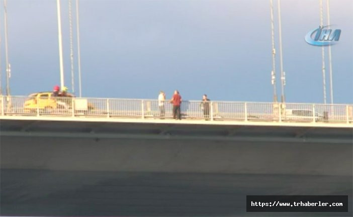 15 Temmuz Şehitler Köprüsü’nde intihar girişimi kamerada