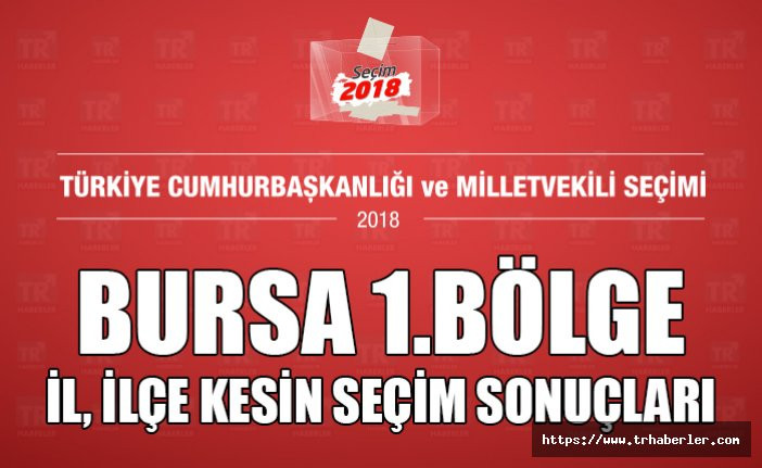 Bursa 1. Bölge il, ilçe kesin seçim sonuçları Seçim 2018