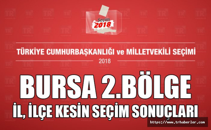 Bursa 2. Bölge il, ilçe kesin seçim sonuçları Seçim 2018