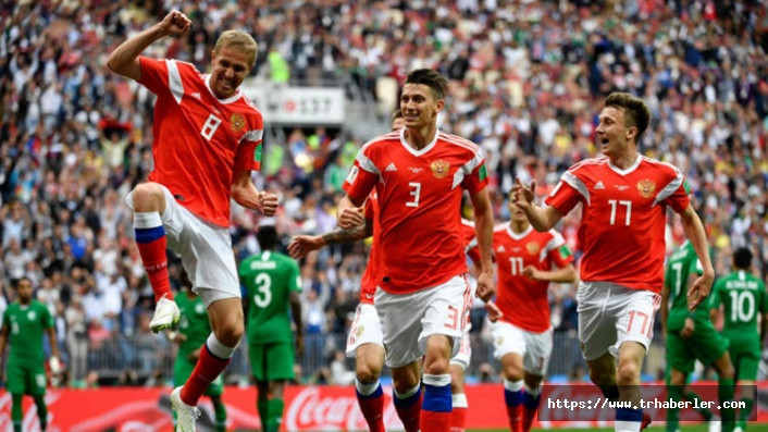 Dünya Kupası'nda Rusya rakiplerine gözdağı verdi! Rusya - Suudi Arabistan maç özeti - izle
