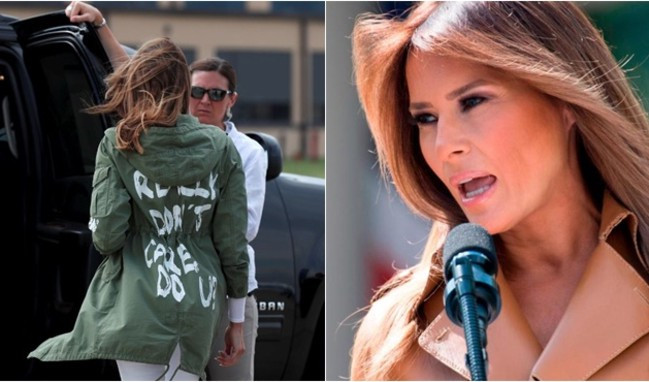 First Lady'den yazılı ceketle Trump göndermesi!