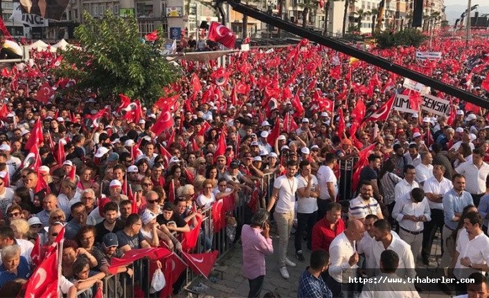 Mahşeri kalabalık Muharrem İnce'ye İzmir'de yoğun ilgi!