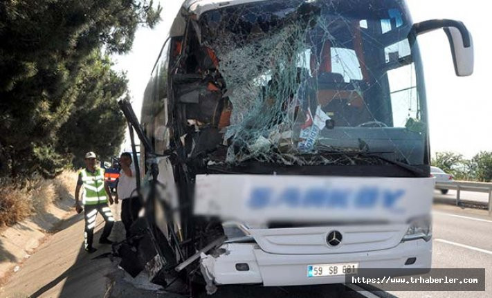 Tekirdağ'da yolcu otobüsü tankere çarptı: 10 yaralı