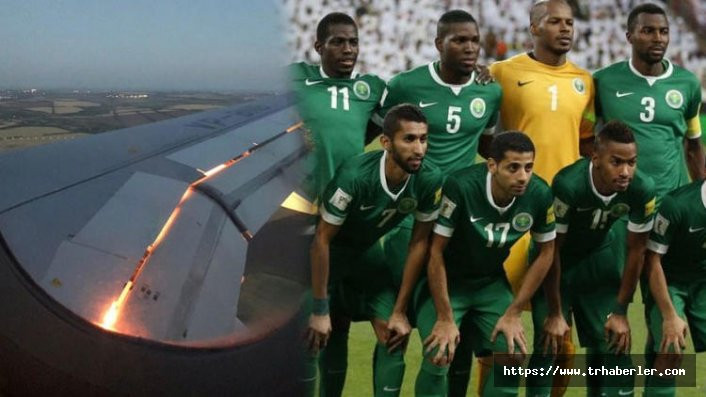 Uçağın motoru havada alev aldı! Dünya Kupası'nda Suudi Arabistan kafilesinde panik!