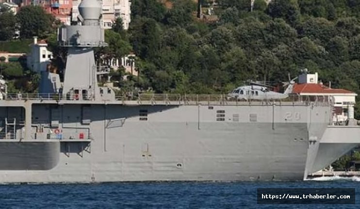 ABD gemisi Boğaz'dan geçti! Dikkat çeken detay
