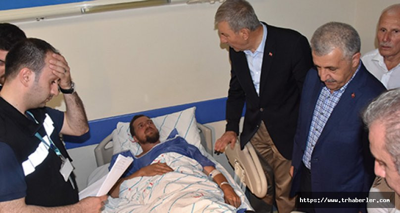 Bakan Ahmet Arslan, tren kazasında yaralananları ziyaret etti