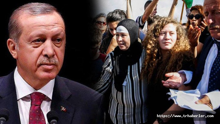 Erdoğan İsrail’in serbest bıraktığı cesur kız Tamimi’yi aradı!