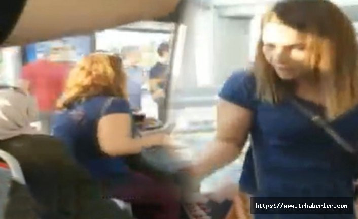 Metrobüste bitmeyen koltuk kavgası! İki kadın birbirine girdi - video izle