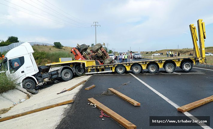 TIR devrildi, Türkiye-Yunanistan arası karayolu ulaşıma kapandı