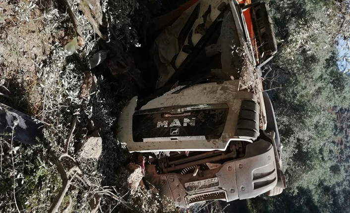 Zeytin bahçesine yuvarlanan kamyonun sürücüsü hayatını kaybetti
