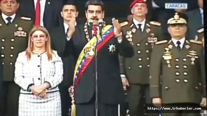 Maduro'nun konuşması sırasında patlama oldu!