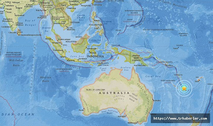 Pasifik adası Yeni Kaledonya'da 7.1 büyüklüğünde deprem