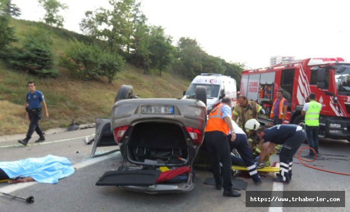 TEM'de feci kaza: 1 ölü,1 yaralı