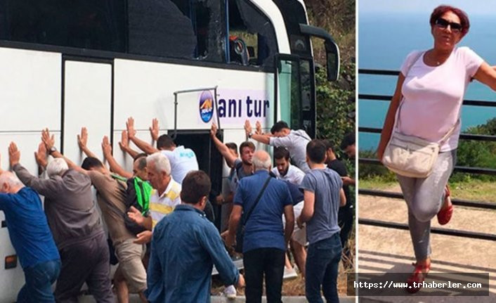 Karadeniz turuna çıkan kafile kabusu yaşadı!Tur otobüsü yolcusunu ezdi