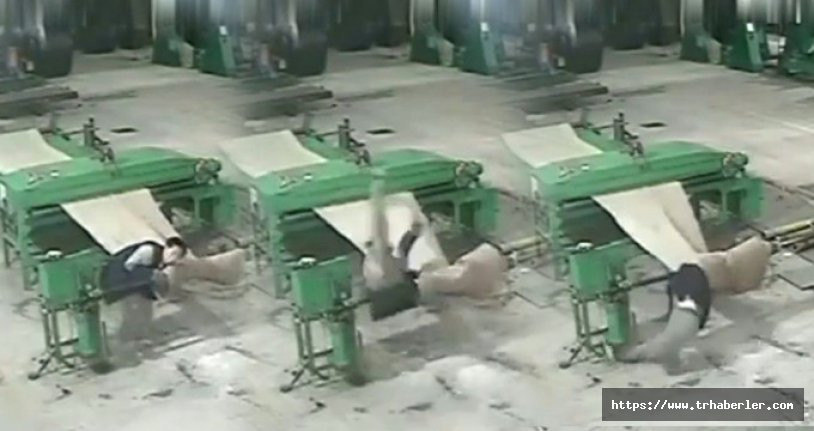 Vücudunu makineye kaptıran işçi, feci şekilde can verdi +18 video izle