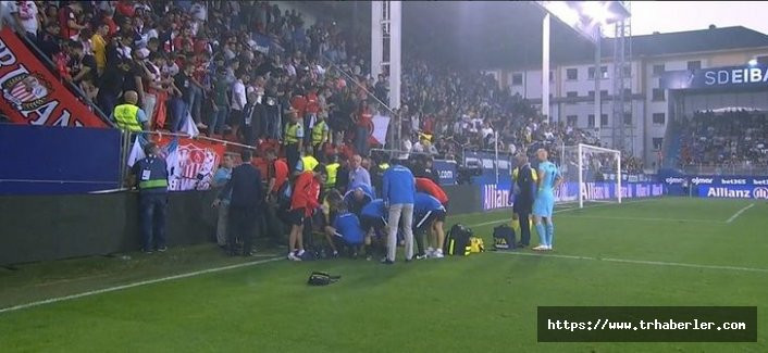 Eibar-Sevilla maçında tel örgü yıkıldı! 8 yaralı