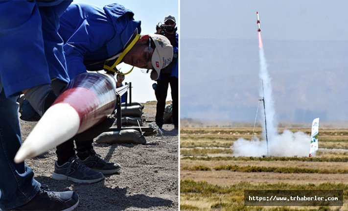 Lise ve üniversitelilerin tasarladıkları roketler yarıştı