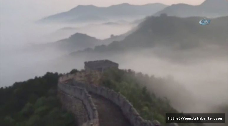 Şafak vakti Çin Seddi'nin muhteşem görüntüleri büyüledi! Video Haber İzle