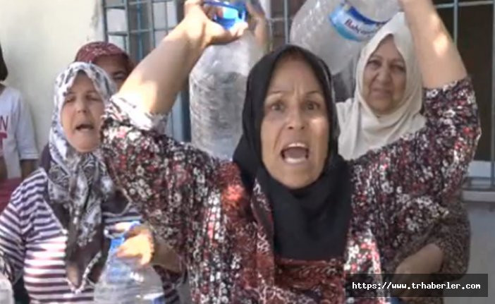 Susuz kalan vatandaşlar isyan etti! "Olmaz olsun böyle belediye"  - video izle