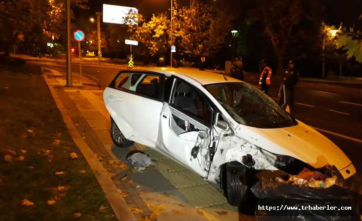 Ankara'da korkutan kaza: 2 yaralı