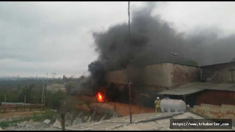 Sultangazi'de fabrika  yangını - video izle