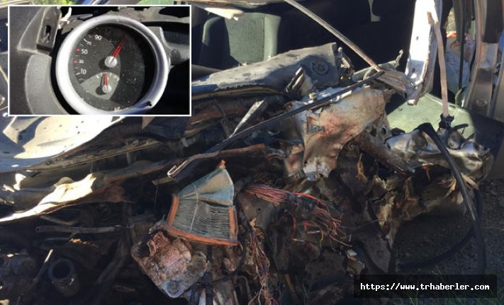 Sürücünün öldüğü kazada, hız kadranı 150’de takılı kaldı