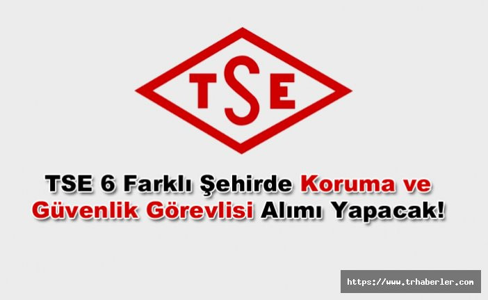Türk Standardları Enstitüsü (TSE ) 6 Farklı Şehirde Koruma ve Güvenlik Görevlisi Alımı Yapacak!