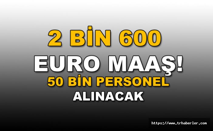 Türkiye'den Almanya'ya 2 Bin 600 Euro Maaş ile 50 Bin Personel Alınacak!