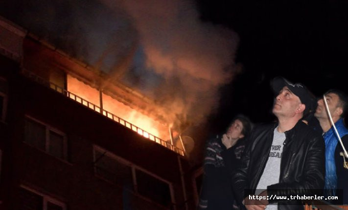 6 katlı binanın çatısı alev alev yandı!