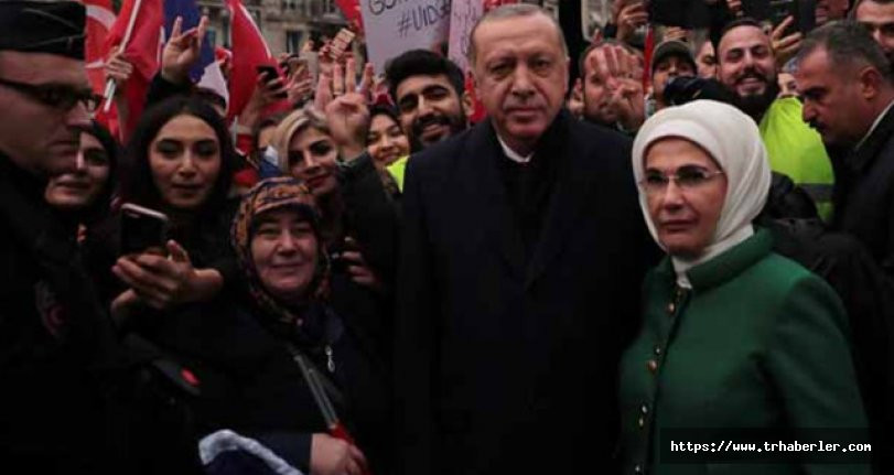 Cumhurbaşkanı Erdoğan'a Fransa'da sevgi seli