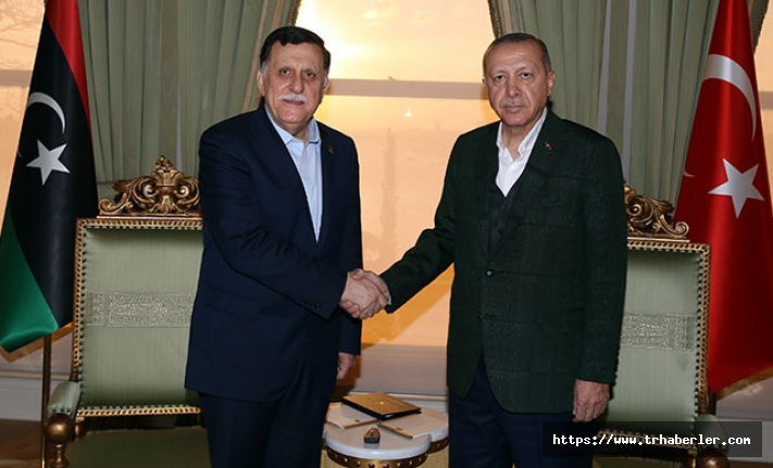 Cumhurbaşkanı Erdoğan, Al-Sarraj ile görüştü