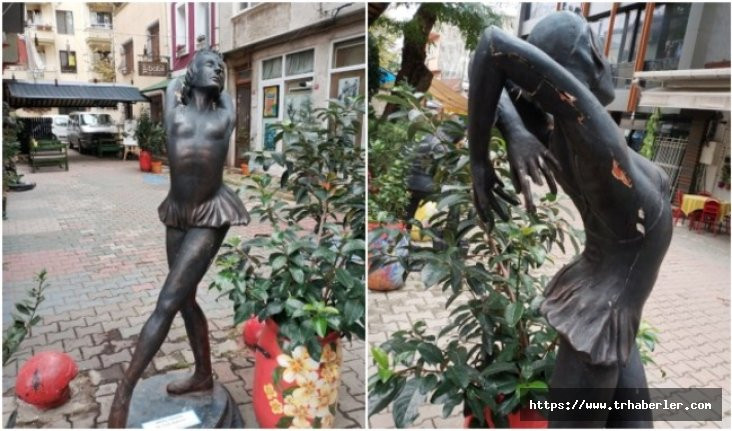İlk Türk balerin Meriç Sümen'in heykeline tecavüz girişimi!