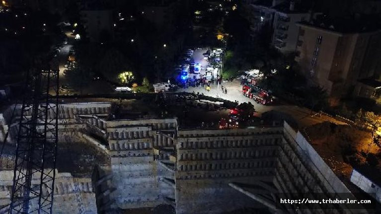 İstanbul Ümraniye'de yol çöktü: 2 güvenlik görevlisi kayıp