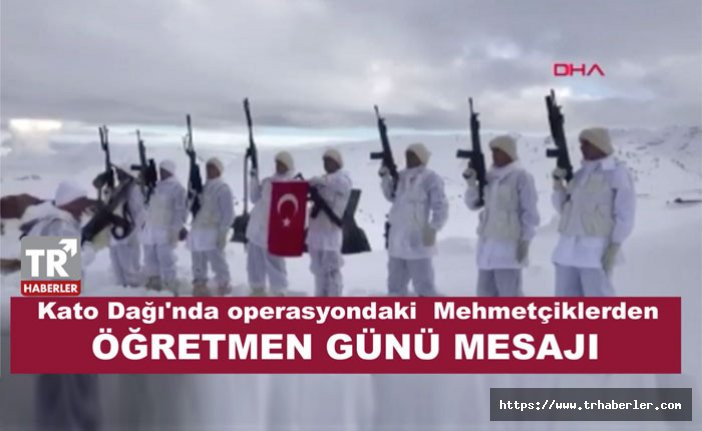Kar Altında Operasyondaki Mehmetçiklerden 24 Kasım Öğretmenler Günü Mesajı! Video İzle