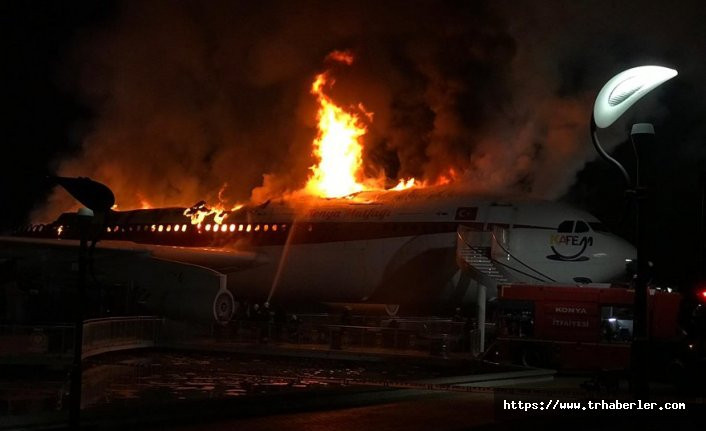 Konya'daki uçak restoran yandı!