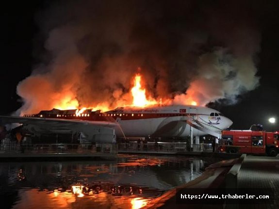 Uçak restoran alev alev yandı! video izle
