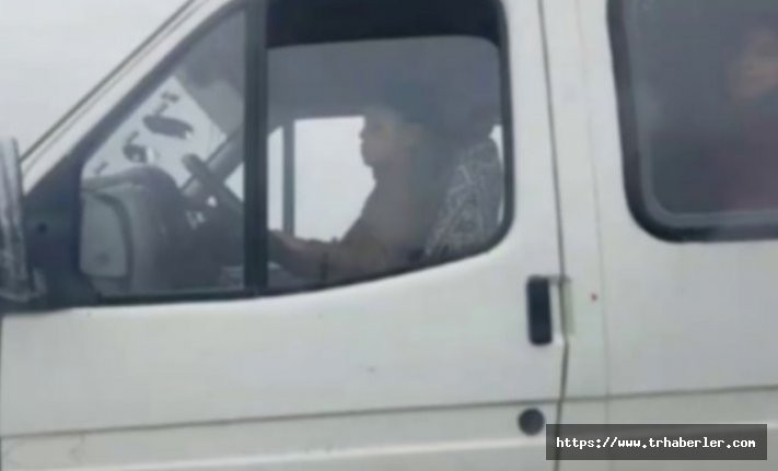 13 yaşındaki servis minibüsü şoförü jandarmaya yakalandı