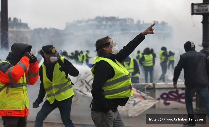 Fransız polisi engelli göstericiyi gözaltına aldı