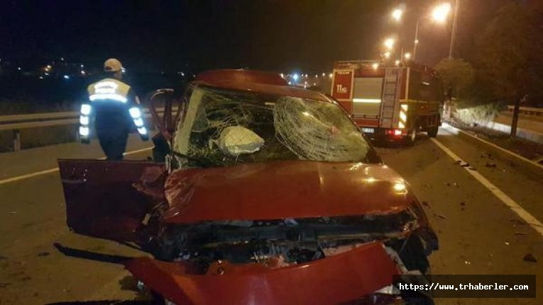 Manisa'da takla atan otomobildeki sürücü yaralandı