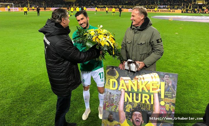Nuri Şahin, Dortmund'da çiçeklerle karşılandı