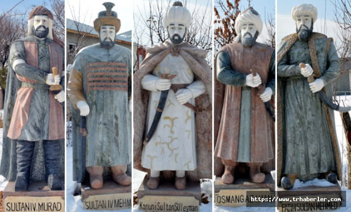 5 Osmanlı padişahının mermer heykelini Çin'de yaptırıp Van'a getirdi