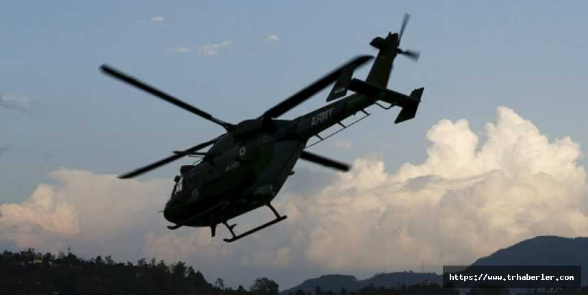 Askeri helikopter, sis nedeniyle zorunlu iniş yaptı