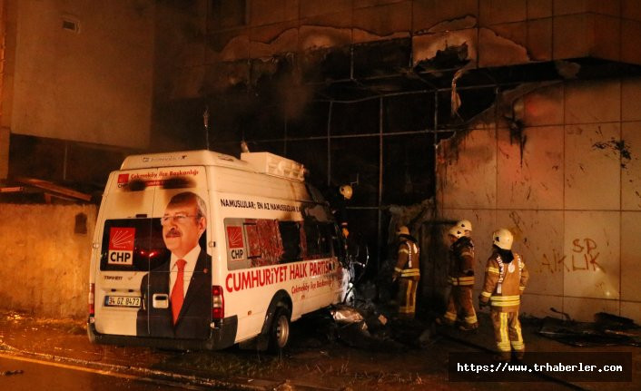 CHP seçim aracı yandı! Yanan araç için sabotaj şüphesi! video