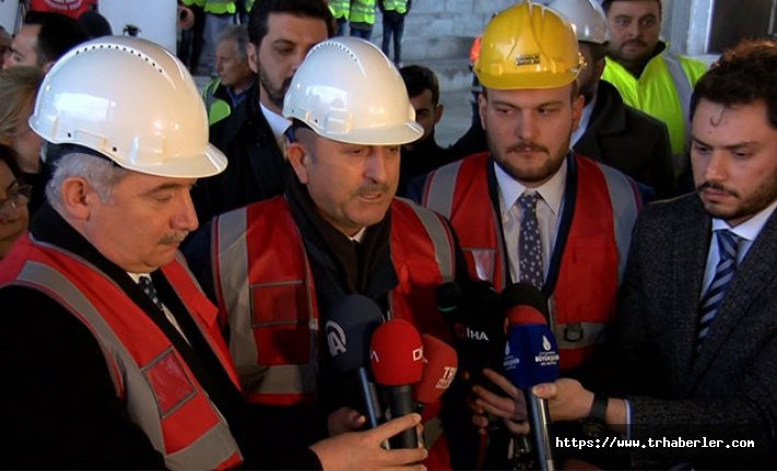 Dışişleri Bakanı Çavuşoğlu gençlik merkezi inşaatında inceleme yaptı