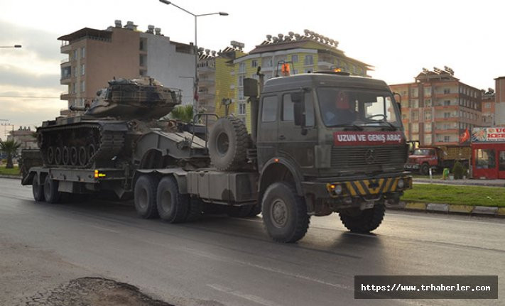 Hatay-Suriye sınırına askeri araç ve tank sevkiyatı