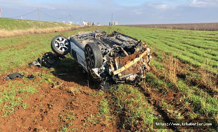 Şanlıurfa'da tarlaya uçan otomobilin sürücüsü yaralandı