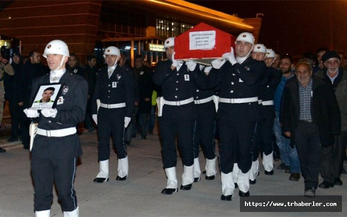 Şehit polisin cenazesi Erzurum'a getirildi