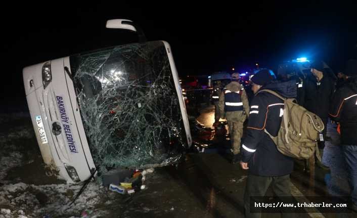 Son Dakika Haberi! Bakırköy Belediyesine ait otobüs devrildi: 2 ölü ve 35 yaralı