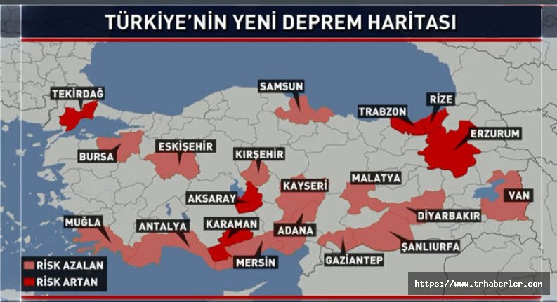 Türkiye'nin Deprem Haritası Güncellendi