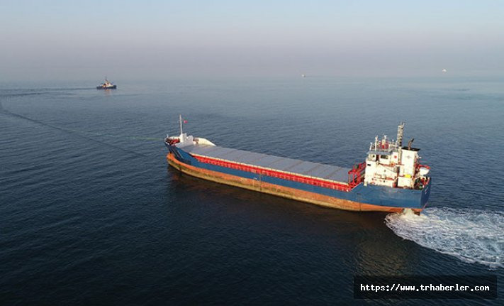 Kandıra'da karaya oturan gemi kurtarıldı
